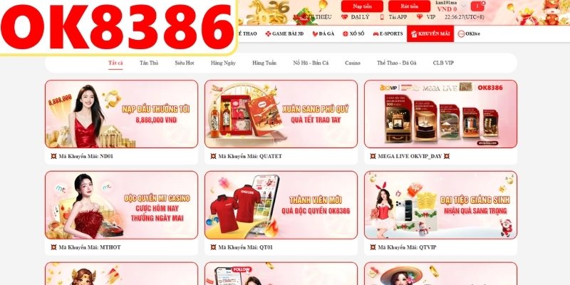 Điểm mạnh nổi bật trong khuyến mãi OK8386 dành cho thành viên