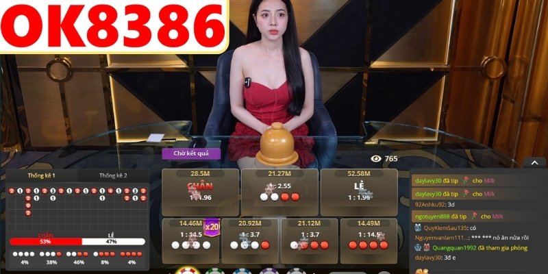 Giao diện tool chơi xóc đĩa trực quan dễ sử dụng